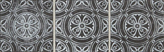 Daltile Vintage Metals 4" X 4" Deco Rosette Whitewash Iron