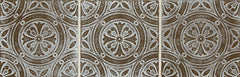 Daltile Vintage Metals 4" X 4" Deco Rosette Whitewash Classic Bronze