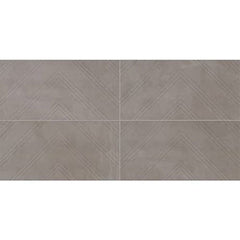Daltile Chord 12" X 24" Deco Textured Forte Grey