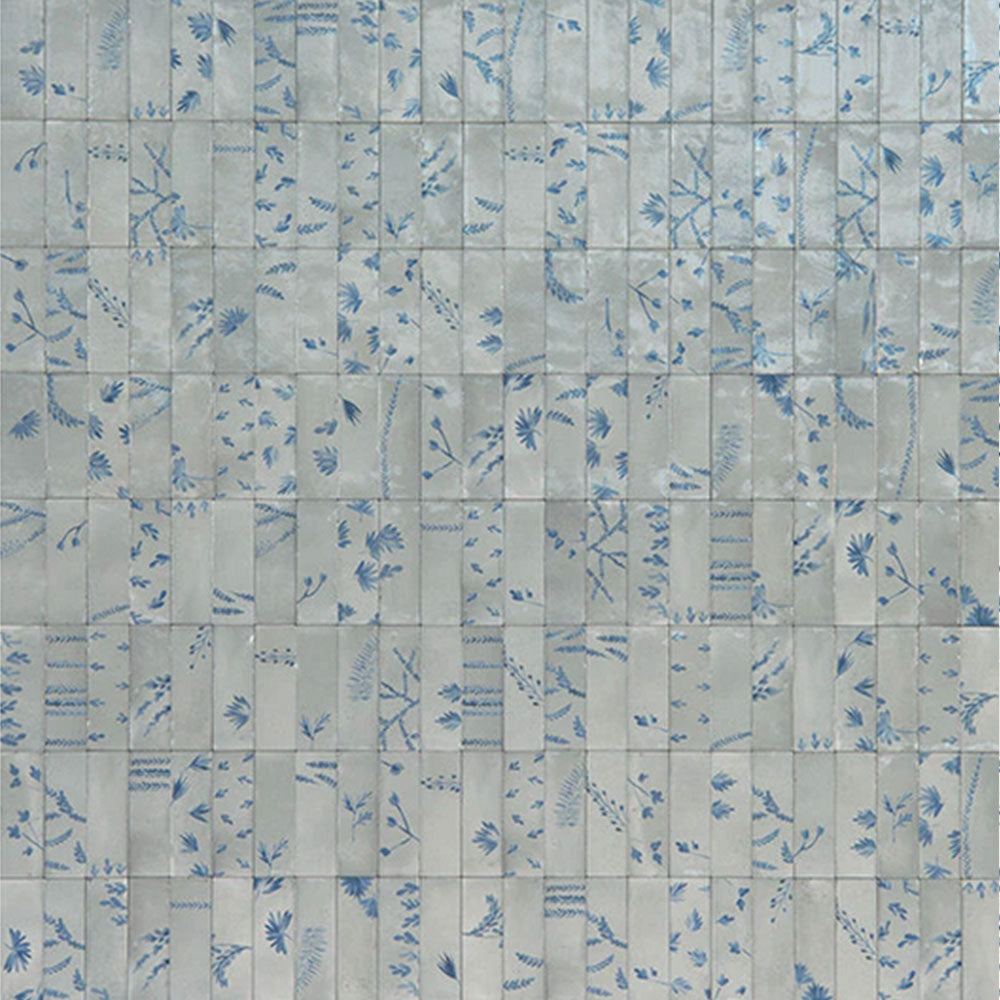 Marazzi Rice 2" X 6" Grigio Deco Leaf
