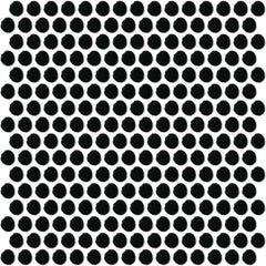 Daltile Color Wheel Mosaic 13'' X 11'' Penny Glossy Black