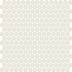 Daltile Color Wheel Mosaic 13'' X 11'' Penny Glossy Biscuit