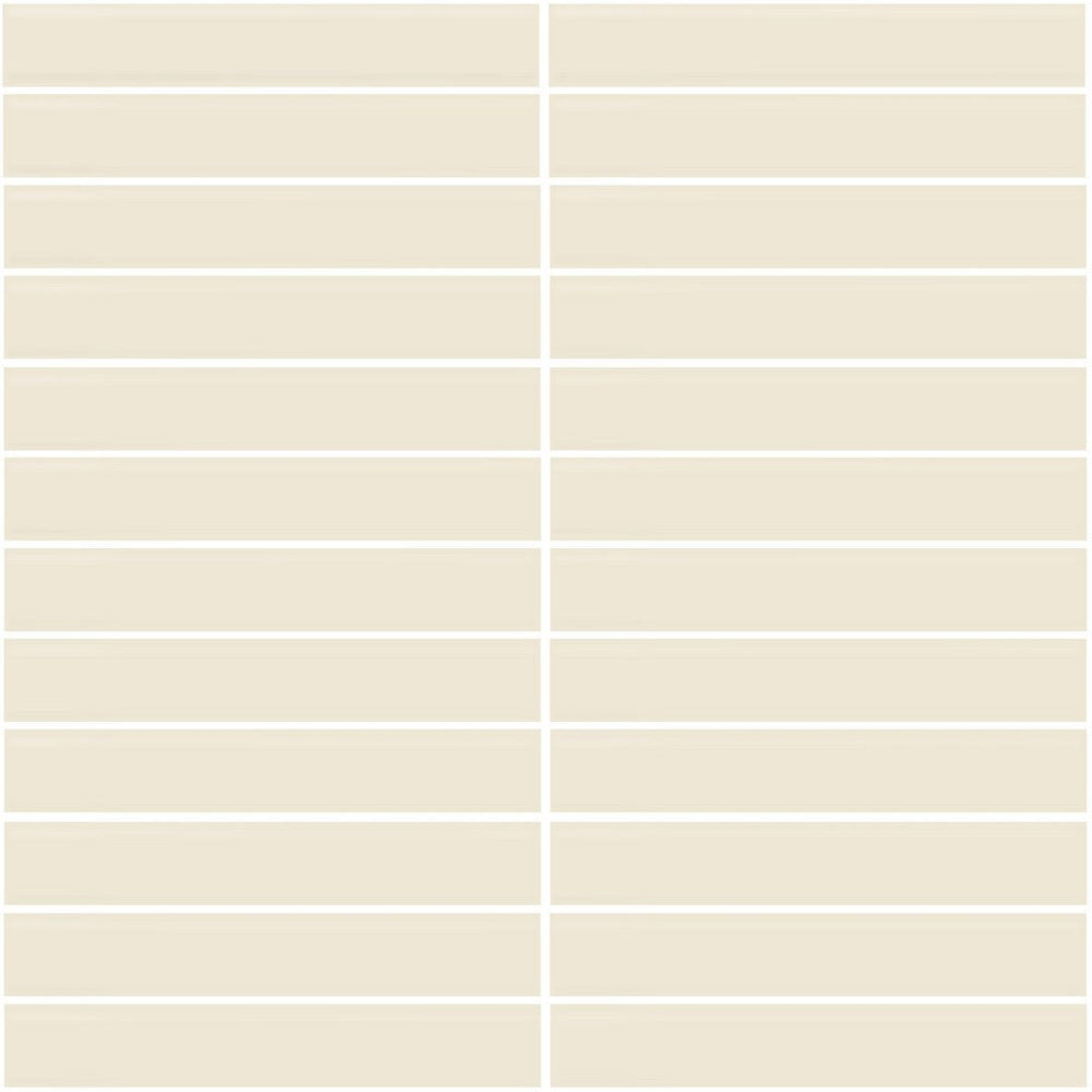 Daltile Color Wheel Mosaic 12'' X 10'' Straight 1'' X 6'' Glossy Biscuit