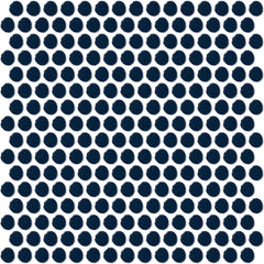 Daltile Color Wheel Mosaic 13'' X 11'' Penny Glossy Navy