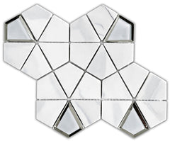 Emser L'Amour 9"x11" Kaleidoscope Mosaic White