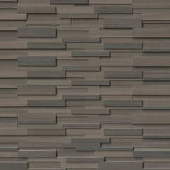 MS International Rockmount 6" x 24" 3D Ledger Panel Brown Wave