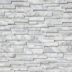 MS International Rockmount 6" x 24" 3D Ledger Panel Calacatta Cressa
