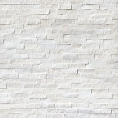 MS International Rockmount 6" x 18" SplitFace Ledger Corner Cosmic White