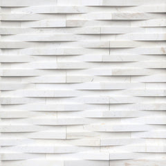 MS International Rockmount 6" x 24" 3D Wave Ledger Panel Cosmic White
