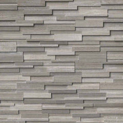 MS International Rockmount 6" x 24" 3D Ledger Panel Gray Oak