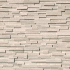 MS International Rockmount 6" x 24" 3D Ledger Panel White Oak