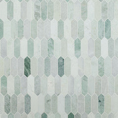 MS International Decorative Mosaic 12" x 12" Picket Icelandic Green