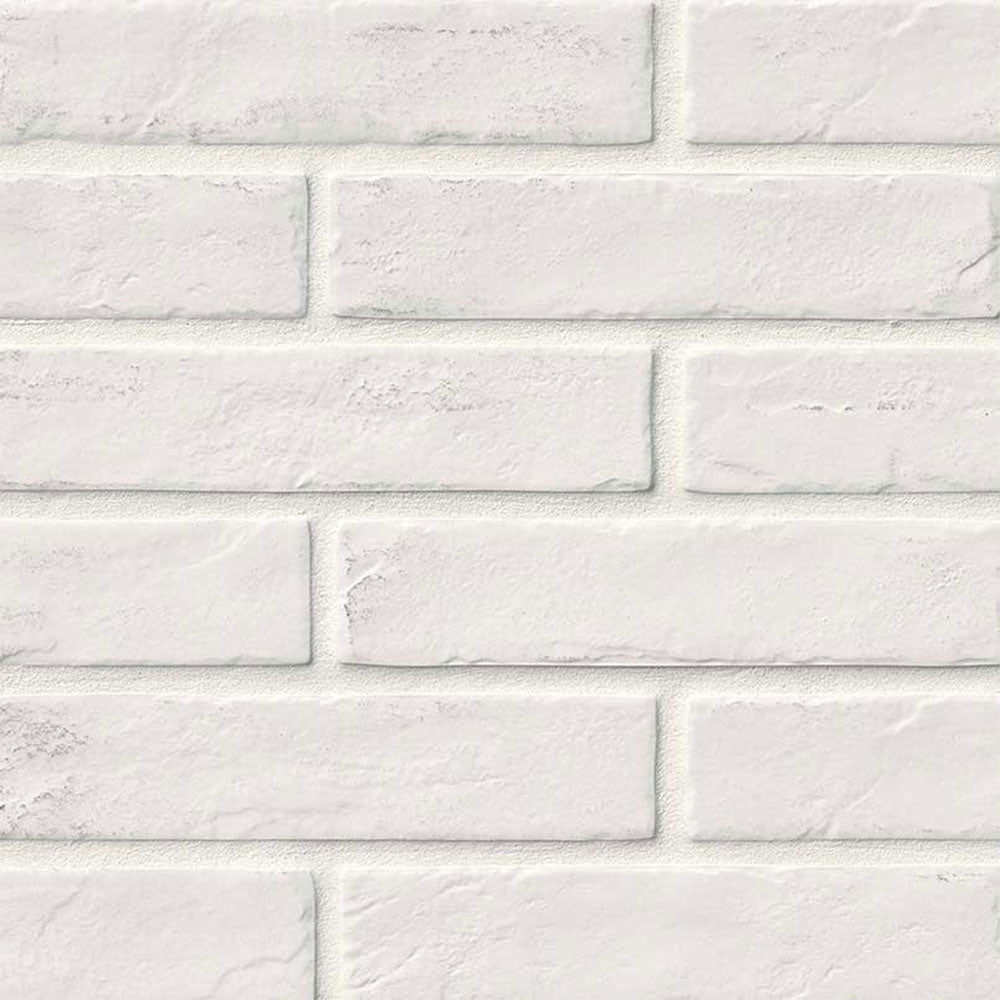 MS International Brickstone 2" x 10" Brick Matte White