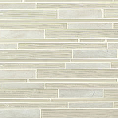 MS International Decorative Mosaic 12" x 12" Interlocking Snowcap Blend