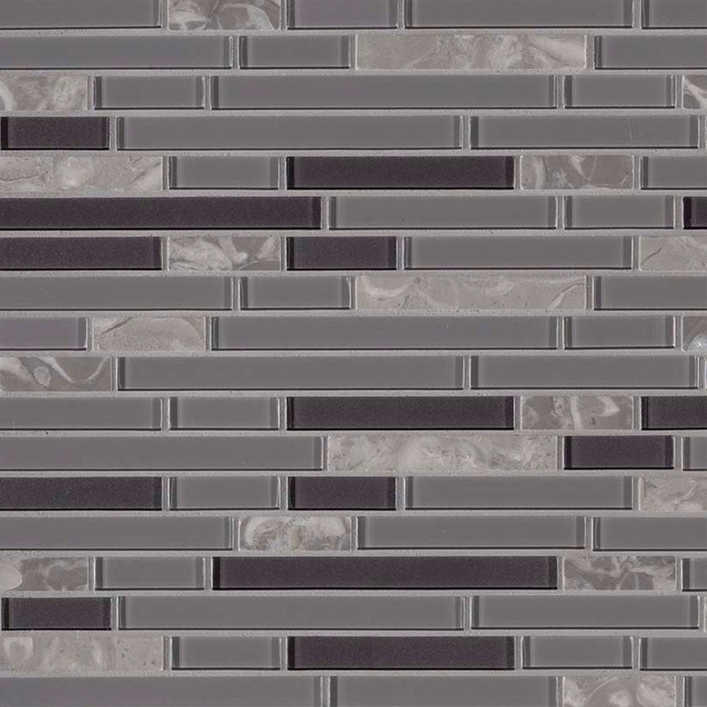 MS International Decorative Mosaic 12" x 12" Interlocking Lorena Grigio