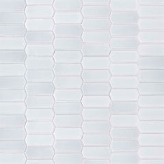 MS International Domino 12" x 12" Picket Glossy White