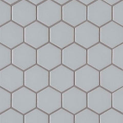 MS International Domino 12" x 12" Hexagon 2" Gray