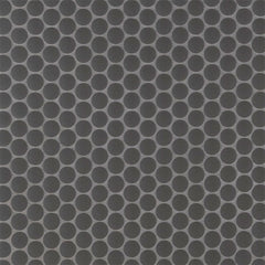 MS International Domino 12" x 12" Penny Round Matte Nero