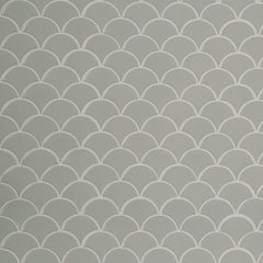 MS International Domino 12" x 12" Scallop Glossy Gray