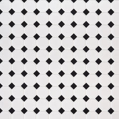 MS International Domino 12" x 12" Octagon 2" White And Black