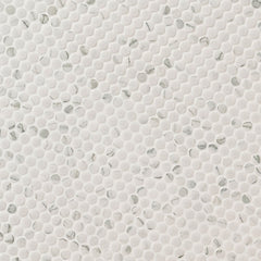 MS International Decorative Mosaic 12" x 12" Penny Round Carrara
