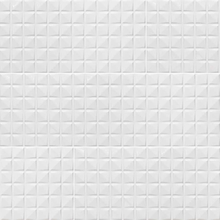 MS International Dymo 12" x 24" Glossy Chex White