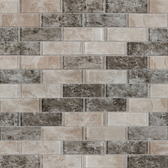 MS International Decorative Mosaic 12" x 12" Subway 2" x 6" Savoy