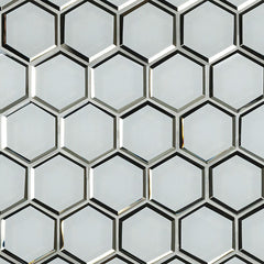 MS International Decorative Mosaic 12" x 12" Hexagon 2" Ice