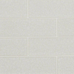 MS International Decorative Mosaic 12" x 12" Subway 3" x 9" Frosted Icicle Glass
