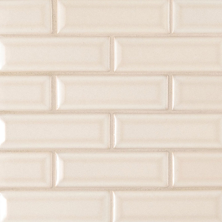 MS International Highland Park 12" x 12" Mosaic 2" x 6" Glossy Antique White