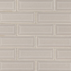 MS International Highland Park 12" x 12" Mosaic 2" x 6" Glossy Portico Pearl