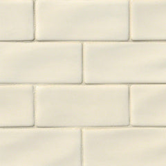 MS International Highland Park 12" x 12" Mosaic 3" x 6" Glossy Antique White