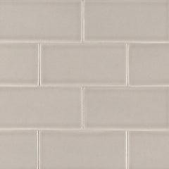 MS International Highland Park 12" x 12" Mosaic 3" x 6" Glossy Portico Pearl