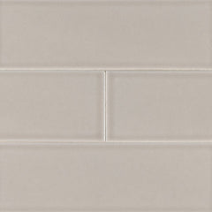MS International Highland Park 12" x 12" Mosaic 4" x 12" Glossy Portico Pearl