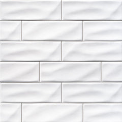 MS International Highland Park 12" x 12" Glossy Whisper White Handcrafted