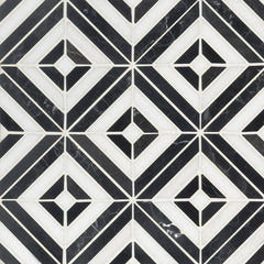 MS International Decorative Mosaic 12" x 12" Geometric Rhombix Nero
