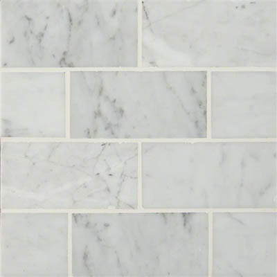 MS International Natural Stone Marble 3" x 6" Carrara White