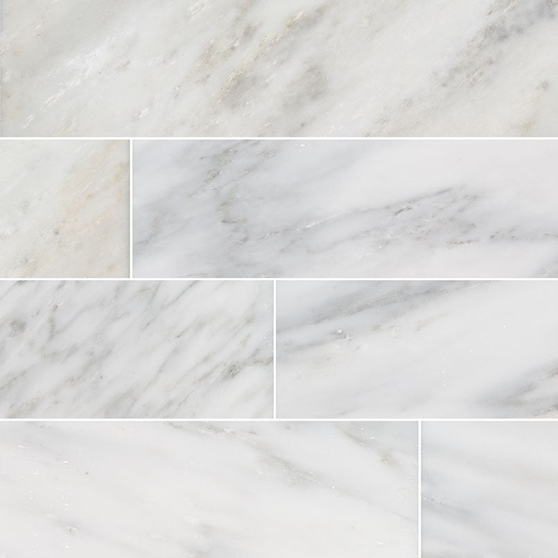MS International Natural Stone Marble 6" x 24" Arabescato Carrara