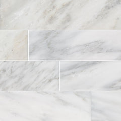 MS International Natural Stone Marble 6" x 24" Arabescato Carrara