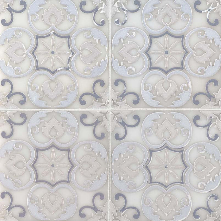 MS International Decorative Mosaic 6" x 6" Florita Tetris Blanco