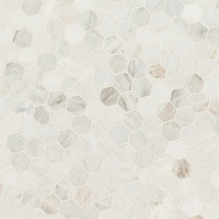MS International Decorative Mosaic 12" x 12" Hexagon 2" Arabescato Venato White