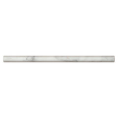MS International Natural Stone Marble 0.75" x 0.75" Pen Molding Honed Arabescato Cararra