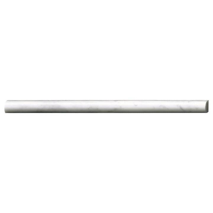 MS International Natural Stone Marble 0.75" x 0.75" Pen Molding Polished Carrara White