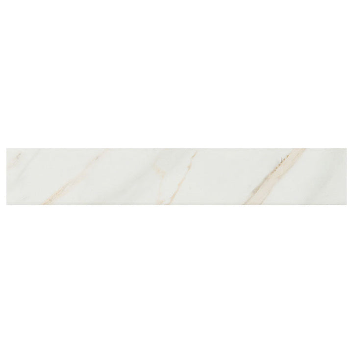 MS International Pietra 3" x 18" Bullnose Matte Calacatta