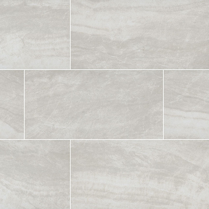 MS International Praia 24" x 48" Polished 9.6mm Grey