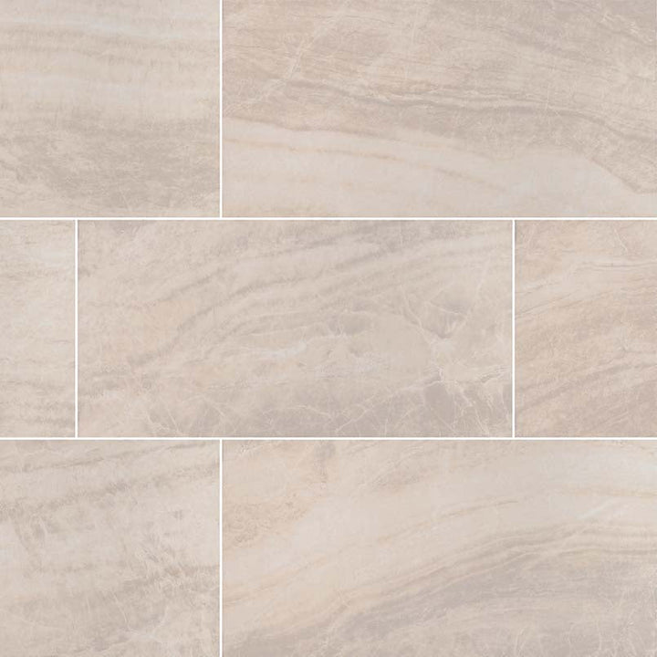 MS International Praia 12" x 24" Matte 8.8mm Crema