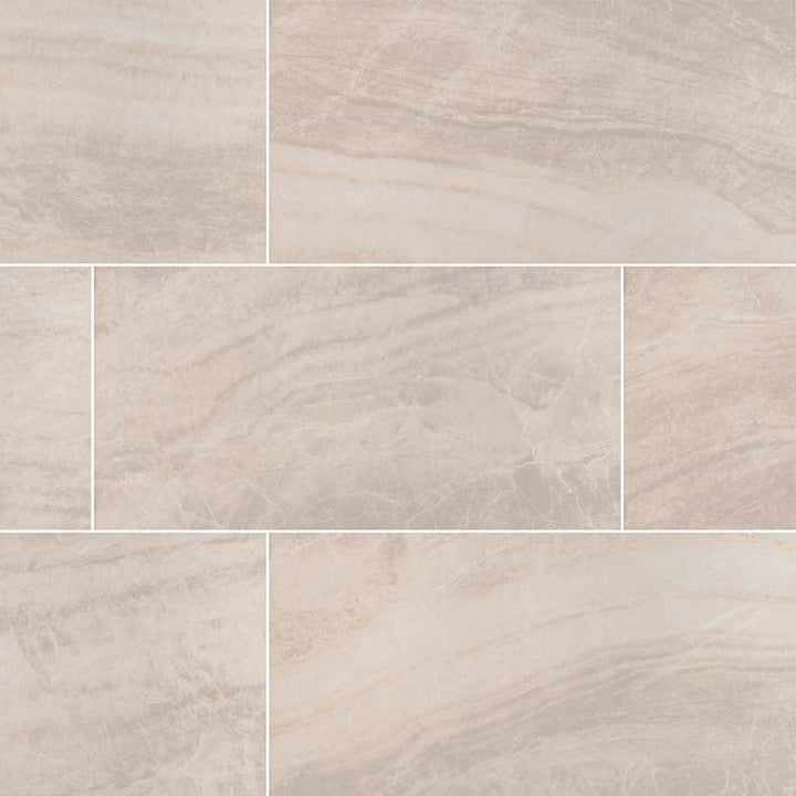 MS International Praia 12" x 24" Polished 8.8mm Crema