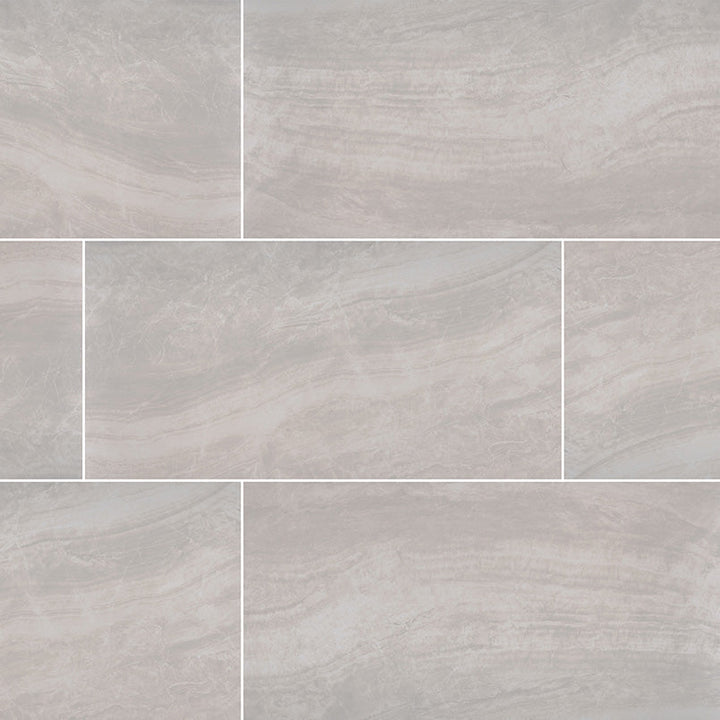 MS International Praia 24" x 48" Matte 8.1mm Grey