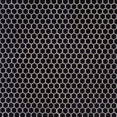 MS International Domino 12" x 12" Hexagon 1" Glossy Black