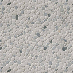 MS International Rio Lago 12" x 12" Pebble Black And White
